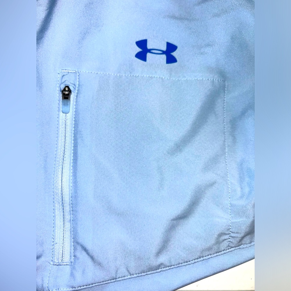 Under Armour Men's XXL Loose Shirt Lightweight Zip Chest Pocket Light Blue - Picture 6 of 9